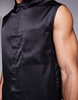 ASOS DESIGN satin sleeveless shirt in black