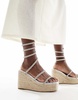 Simmi London Simona embellished espadrilles in silver