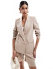 Mango linen blazer in beige - part of a set