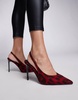 ASOS DESIGN Wide Fit Panther pointed slingback high heeled pumps in red leopard