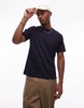 ARKET midweight jersey T-shirt in navy blue