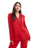 ASOS DESIGN nipped waist tux blazer in red - part of a set