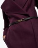 River Island shawl cinched waist coat in dark red