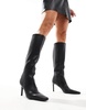 ASOS DESIGN Canberra heeled 90s knee boots in black