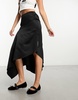 COLLUSION studios asymmetric satin skirt in black - part of a set