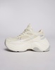 ASOS DESIGN chunky sneakers in white mesh and faux leather paneling