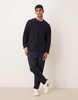 ASOS DESIGN tapered scuba sweatpants in navy