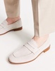 ASOS DESIGN loafers in stone suede with natural sole