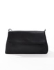 Object leather shoulder bag in black