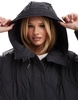 ASOS DESIGN longline quilted jacket with hood in charcoal