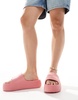 Tommy Jeans chunky flatform slides in pink