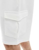 Brave Soul heavyweight textured cargo shorts in white - part of a set