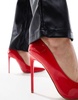 Simmi London Wide Fit Agathia pumps in red patent