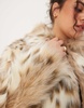 ASOS DESIGN Curve faux fur bomber jacket in snow leopard print