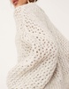 ASOS EDITION knitted open stitch oversized boxy sweater in oatmeal heather