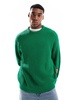 ASOS DESIGN oversized knit fisherman ribbed sweater in green