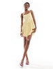 Motel Exclusive ramana wildflower print mini cami dress in lemon drop