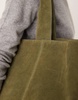 ASOS DESIGN suede boxy tote bag in green