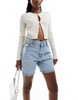 Levi's high waist baggy denim shorts in light blue