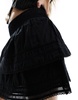 Cotton On mini boho tiered skirt with lace trim in black