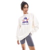 Tommy Jeans oversized retro crew neck sweatshirt in white