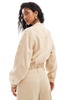 Mango textured lightweight jacket in light beige - part of a set