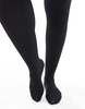 ASOS DESIGN Curve ribbed tights in black