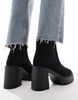 ASOS DESIGN Elma heeled chunky chelsea boots in black