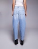 River Island oversized barrel leg jean in lightwash blue