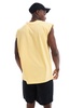 Brave Soul raw edge tank top in pineapple yellow