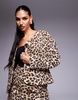 River Island cocoon jacket in leopard print - part of a set