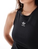 adidas Originals essential ribbed tank top in black