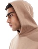 ASOS DESIGN premium heavyweight oversized hoodie in beige