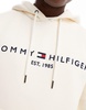 Tommy Hilfiger logo hoodie in cream