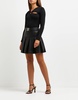 River Island faux leather pleated mini skirt in black