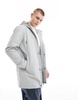 Brave Soul hooded zip up jacket in gray