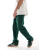 ASOS DESIGN premium heavyweight oversized sweatpants 400gsm in dark green