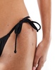 Cotton On tie side cheeky bikini bottoms in black