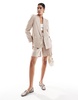 Mango linen blazer in beige - part of a set