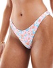 Cotton On high side brazilian bikini bottoms in orange floral