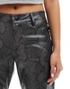 Noisy May faux leather slim fit pants in gray snake print