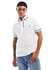 French Connection piping polo in white