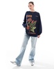 ASOS DESIGN Nevada botanical flower graphic long sleeve t-shirt