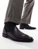 ASOS DESIGN chelsea boots in black leather