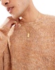 ASOS DESIGN relaxed knit sweater in stone twist