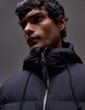 ARKET down filled puffer jacket with hood in black