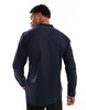 French Connection long sleeve henley shirt with single breast pocket in navy