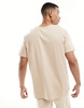 Brave Soul oversized T-shirt in stone