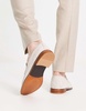 ASOS DESIGN loafers in stone suede with natural sole