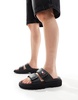 Tommy Jeans puffed sandals in black